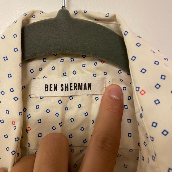 Ben Sherman Short Sleeve Button Up Yellow - Picture 2 of 3